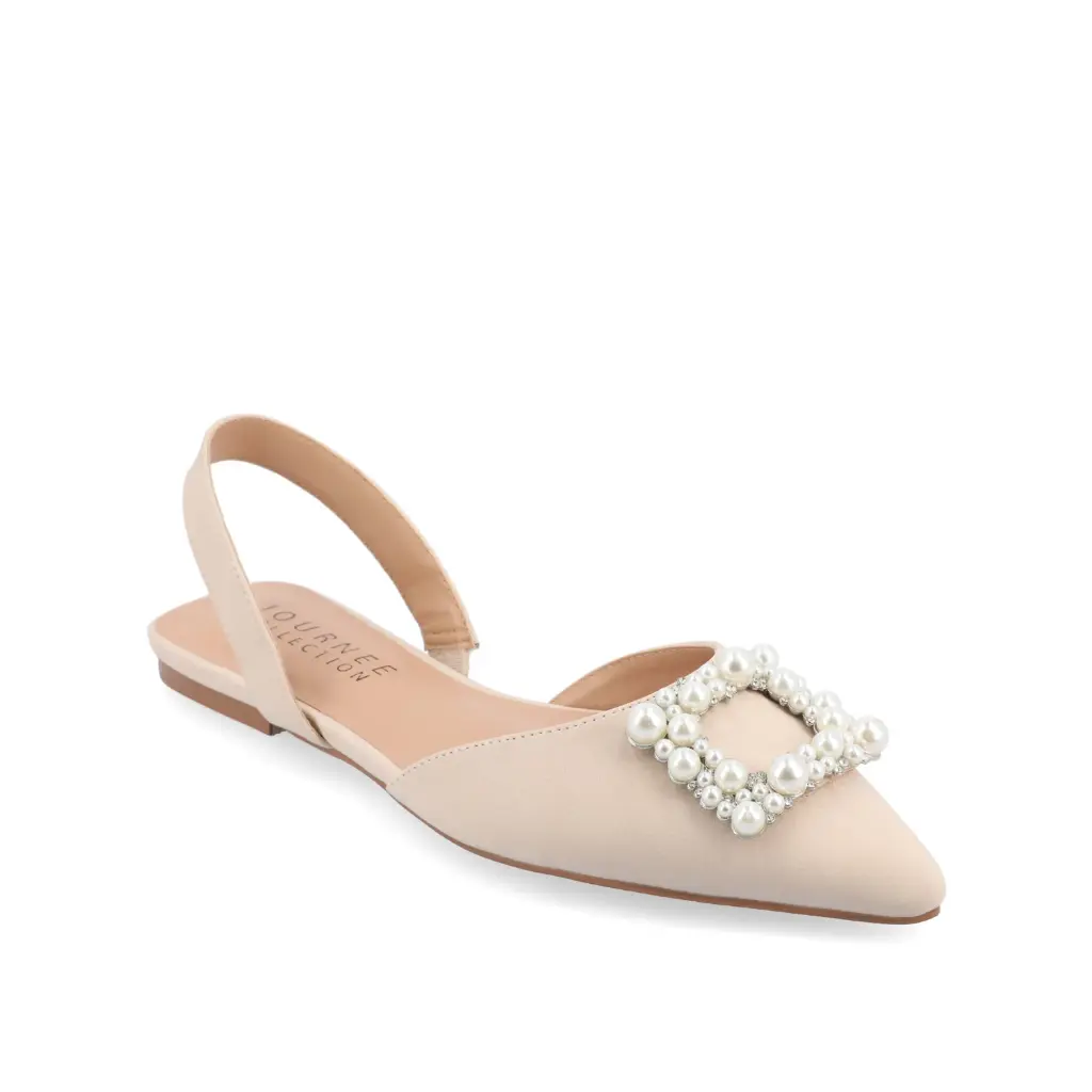 Bailarinas De Punta Hannae Para Mujer De La Colección Journee - Beige, 8 1/2 De Ancho | TRG185041524