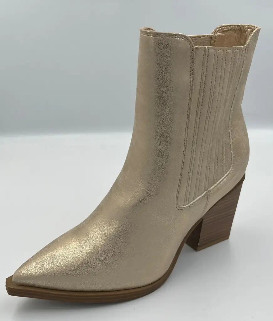 Botas Chelsea De Tacón Apilado Marita Para Mujer De Mia Girl - Dorado 7 1/2 Mediano | 196628347570 TRG187601267