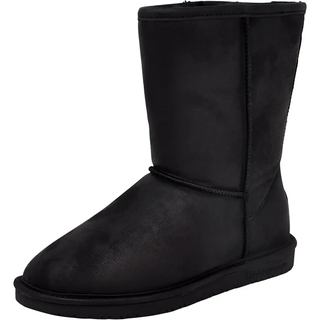 Botas De Invierno Bearpaw De Tacón Plano Y Corto Para Mujer - Negro 9 Mediano | TRG185046054