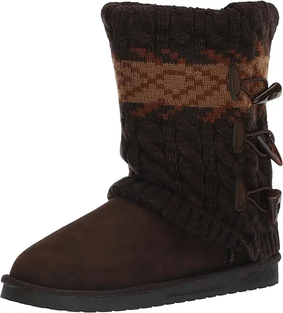 Botas De Invierno De Tacón Plano Cheryl Para Mujer De Muk Luks - Java Marl 10 Ancho | TRG181742690