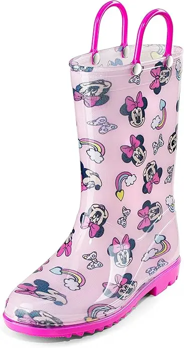 Botas De Lluvia De Minnie Mouse Para Niñas De La Colección Disney - Rosa 11-12 | 887734678695 TRG187600443