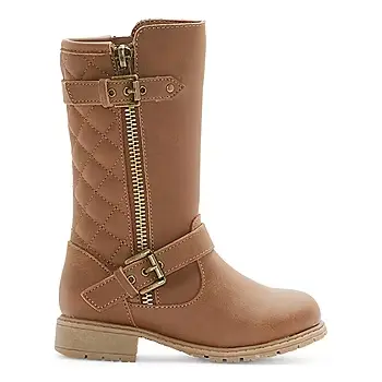 Botas De Montar Con Tacón Apilado Lil Hailey Para Niñas Pequeñas De Thereabouts - Cognac 6 Infant Medium | TRG191575784