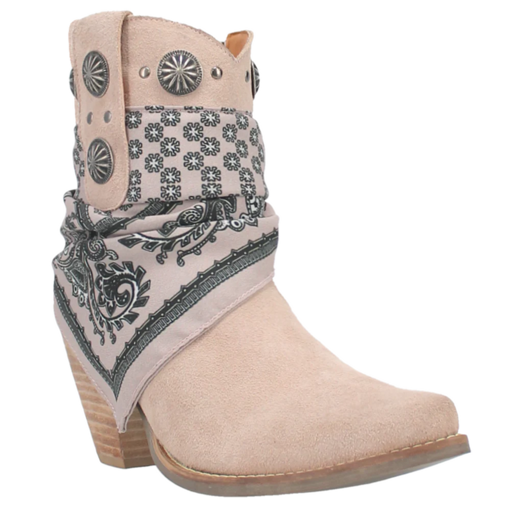 Botas Vaqueras De Tacón Cuadrado Bandida Para Mujer De Dingo - Arena 8 1/2 Mediano |