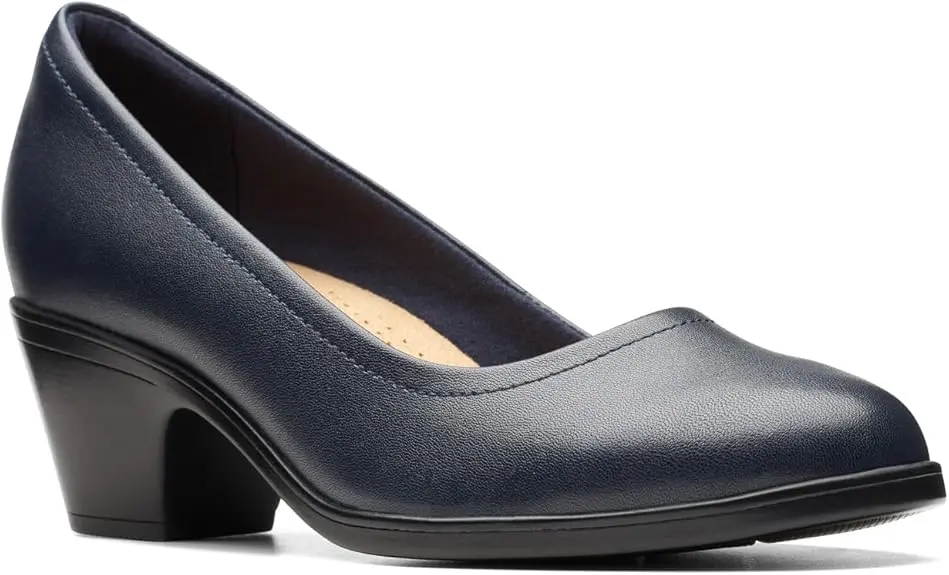 Clarks Of England Zapatos De Tacón Cuadrado Emily Ruby Para Mujer - Negro 8 1/2 Mediano | 889003392462 TRG187799059