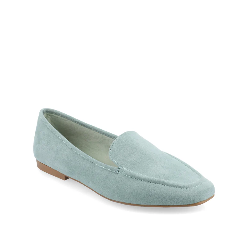 Mocasines De Punta Cuadrada Tullie Para Mujer De La Colección Journee - Verde, Talla 12 Mediana | TRG192763175