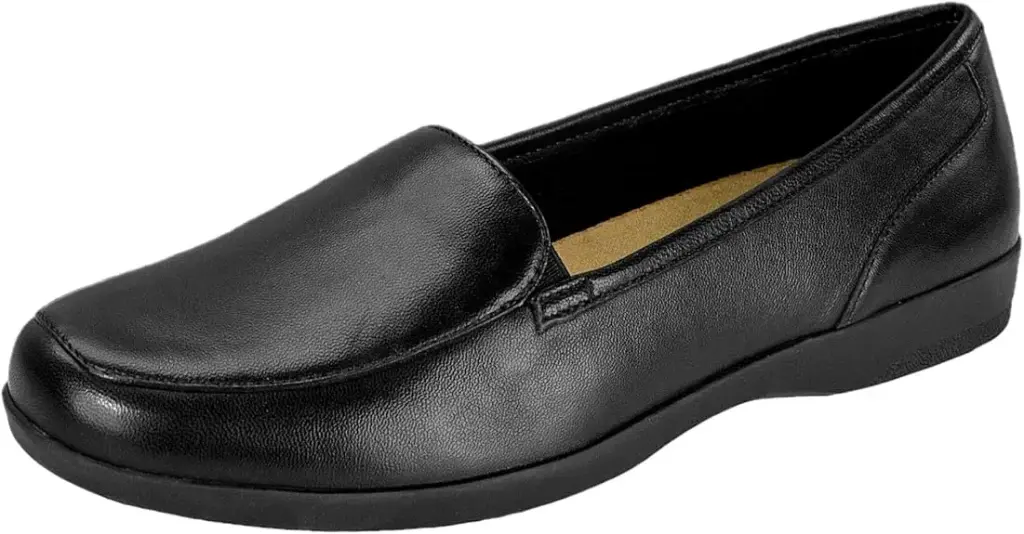 Mocasines Devitt De Punta Redonda Para Mujer Easy Spirit - Negro, 6 1/2 Extra Ancho | 191656354156 TRG188371914