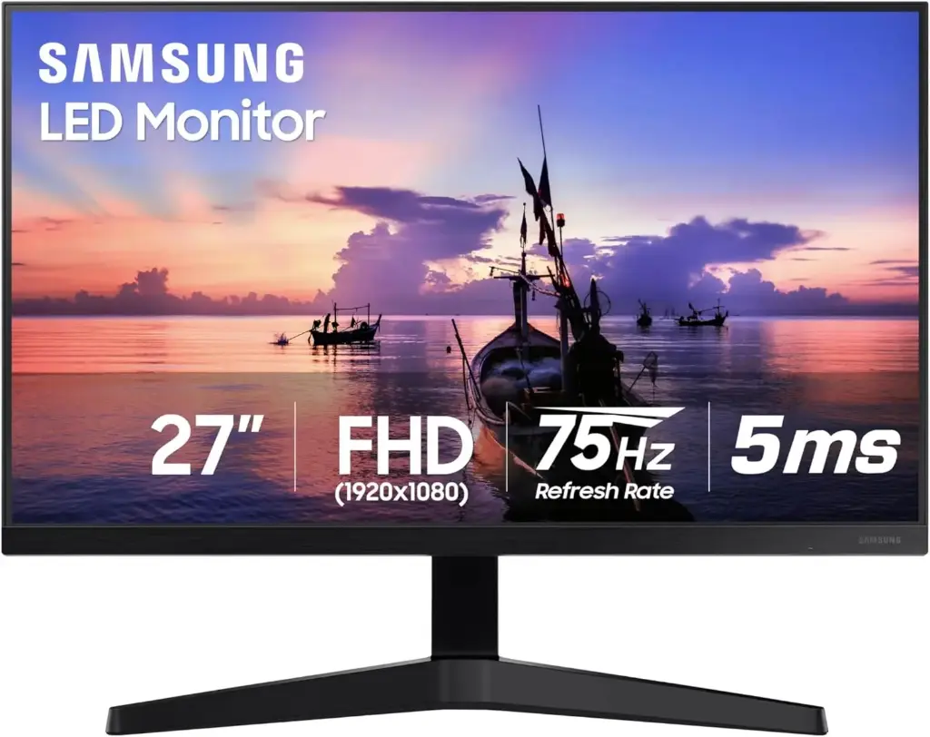 Monitor Led FHD De 27" Pulgadas, Samsung Lf27T350Fhnxza Con Diseño Sin Bordes