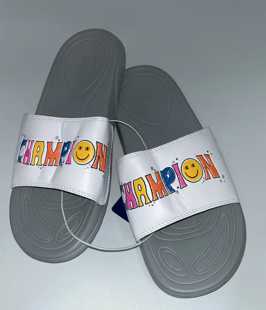Sandalias Champion Mega Happy Slide Para Mujer - Blanco Silverstone 7 Mediano | 196382017313 TRG188556552