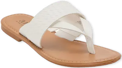 Sandalias Con Tiras Tejidas Para Mujer A.N.A - Blanco 8 | 198272375657 TRG188556189