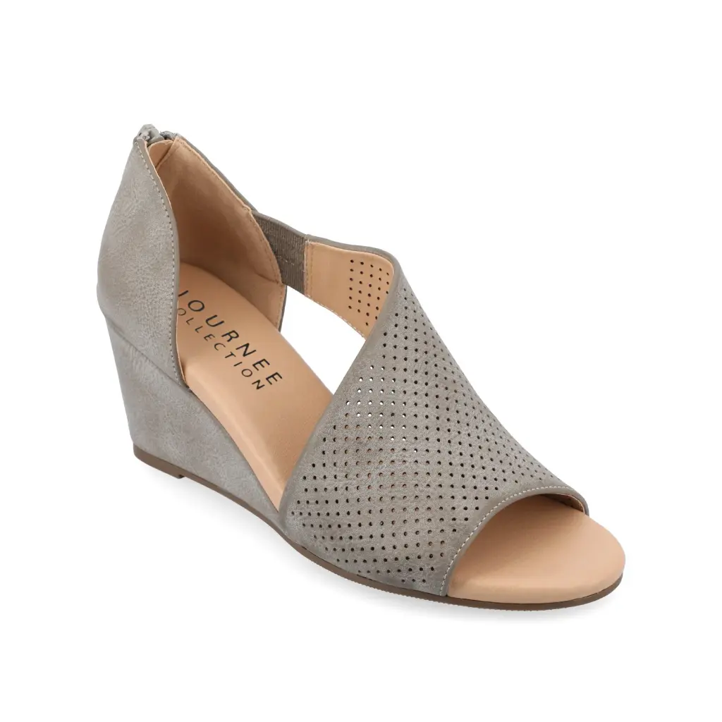 Sandalias De Cuña Aretha Para Mujer De La Colección Journee - Gris 8 Mediano | TRG188376962