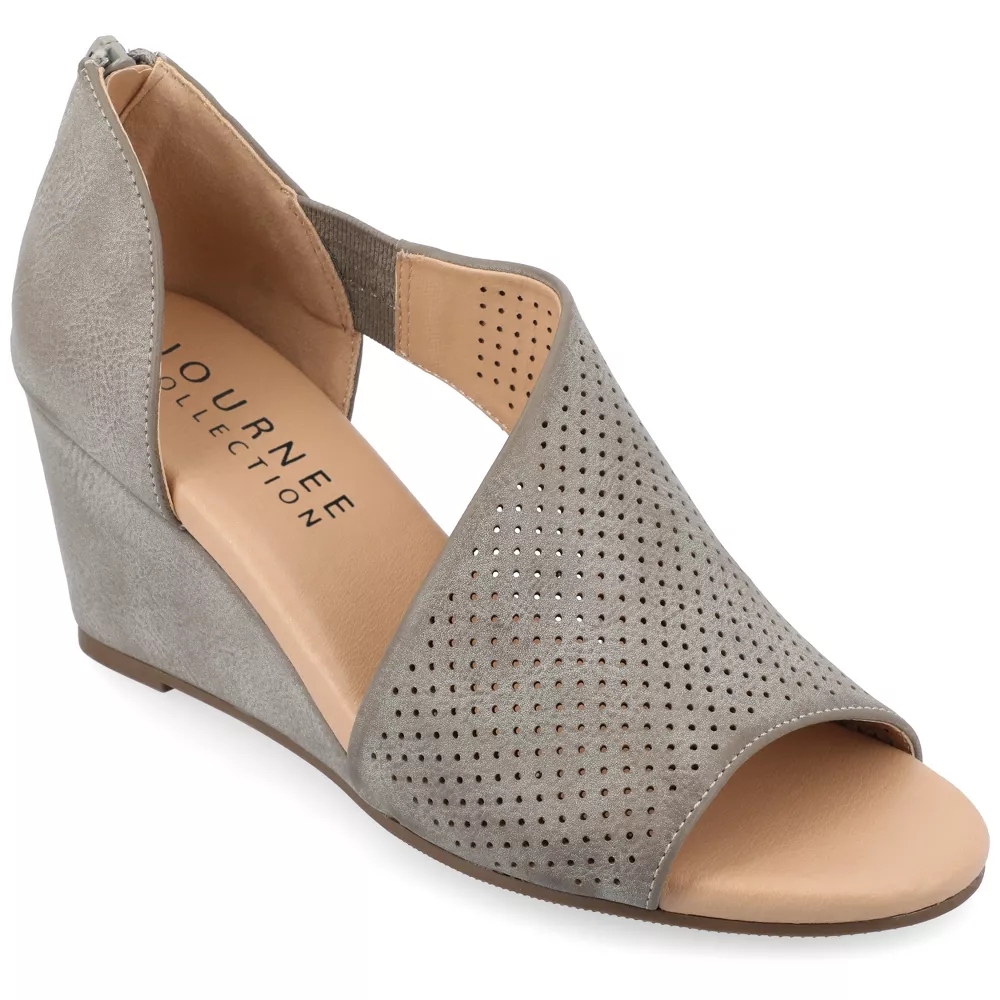 Sandalias De Cuña Aretha Para Mujer De La Colección Journee - Gris 9 Mediano | 194593648142 TRG187602843
