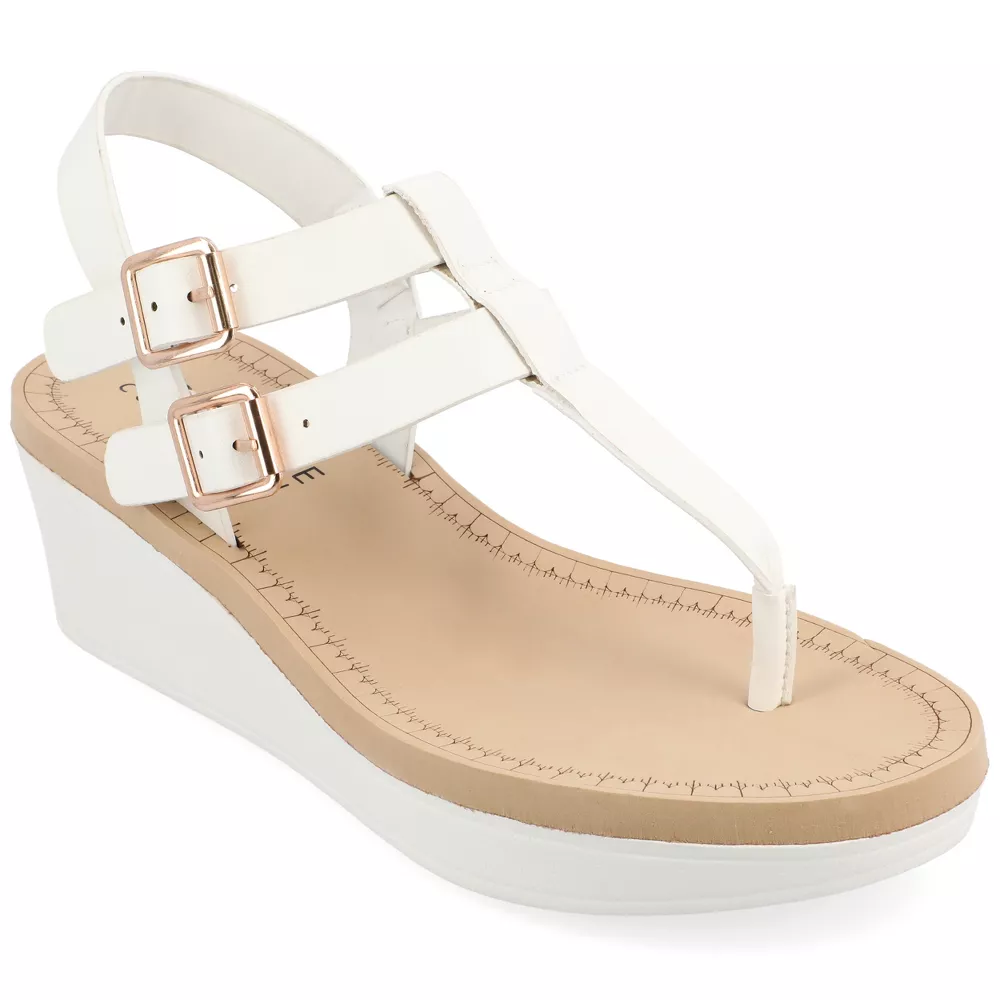 Sandalias De Cuña Bianca Para Mujer De La Colección Journee - Blanco 9 Mediano | 52574611885 TRG192805556