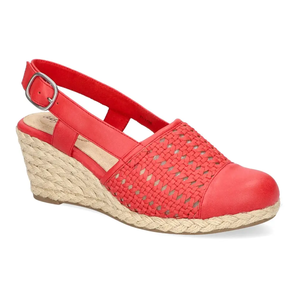 Sandalias De Cuña Easy Street Para Mujer - Rojo 9 Mediano | 196371485963 TRG188552754