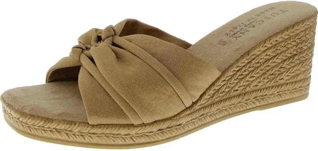 Sandalias De Cuña Ghita Para Mujer De Easy Street - Crepe Natural 12 Mediano | 196371534074 TRG188372583