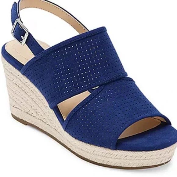 Sandalias De Cuña Hatcher Para Mujer De Liz Claiborne - Azul Marino 12 Mediano | R1N00000082Aa6 TRG187862563