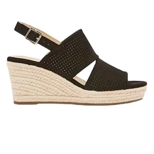 Sandalias De Cuña Hatcher Para Mujer De Liz Claiborne - Negro 12 Mediano | R1N00000082A61 TRG187862616