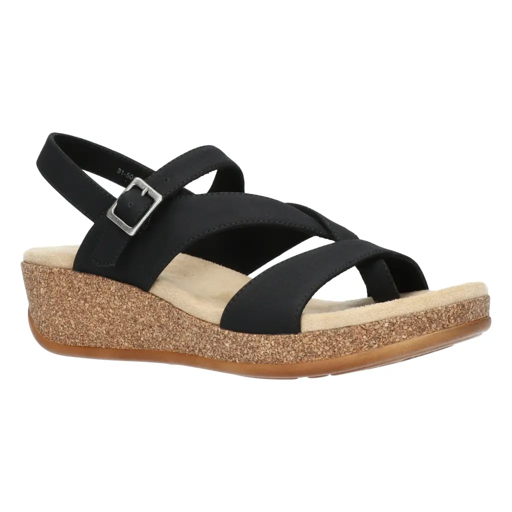 Sandalias De Cuña Jubilee Para Mujer De Easy Street - Negro Tejido 9 Mediano | 196371560004 TRG187600943