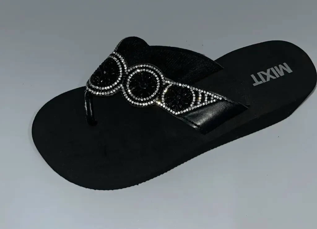 Sandalias De Cuña Mixit Para Mujer - Negro 6 | TRG191912576