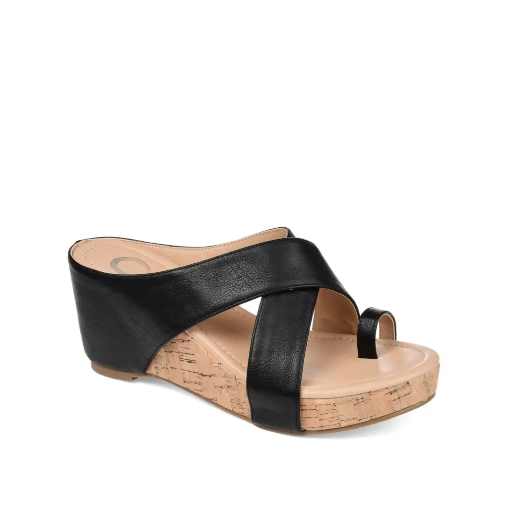 Sandalias De Cuña Rayna Para Mujer De La Colección Journee - Negro 11 Mediano | TRG191575464