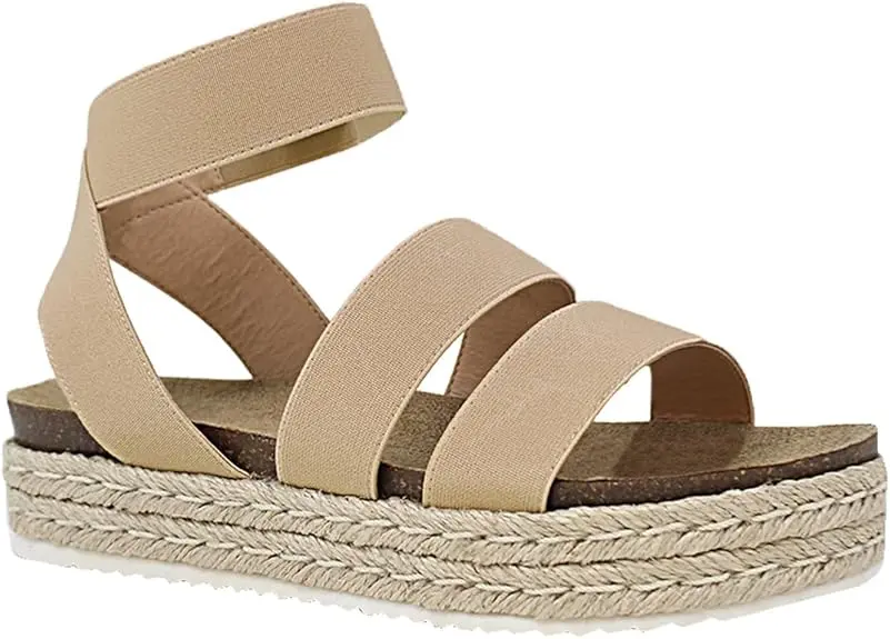Sandalias De Cuña Yoki Chiara-10 Para Mujer - Beige 9 Mediano | 888125903938 TRG188552103