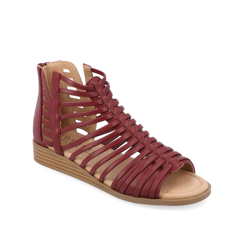 Sandalias De Gladiador Delilah Para Mujer De La Colección Journee - Vino, Talla 7 De Ancho | TRG191580595