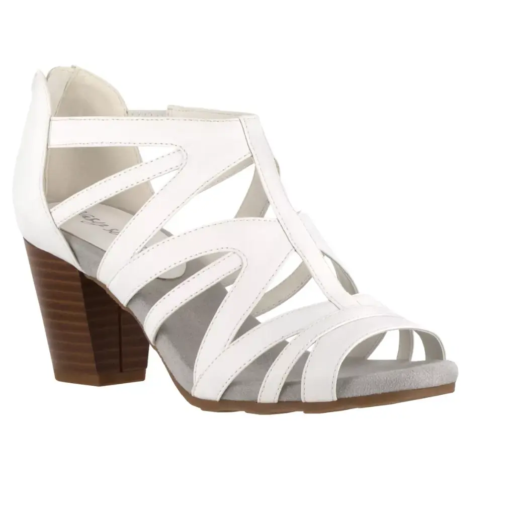 Sandalias De Tacón Amaze Para Mujer De Easy Street - Blancas, 6 Ancho | 885660972429 TRG187799015