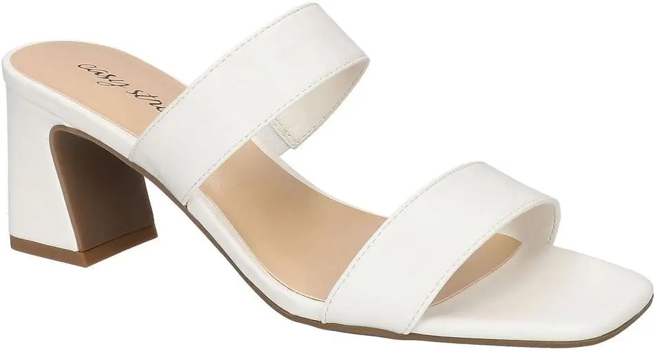 Sandalias De Tacón Clovelle Para Mujer De Easy Street - Blancas, 8 1/2 Ancho | 196371435326 TRG187862886
