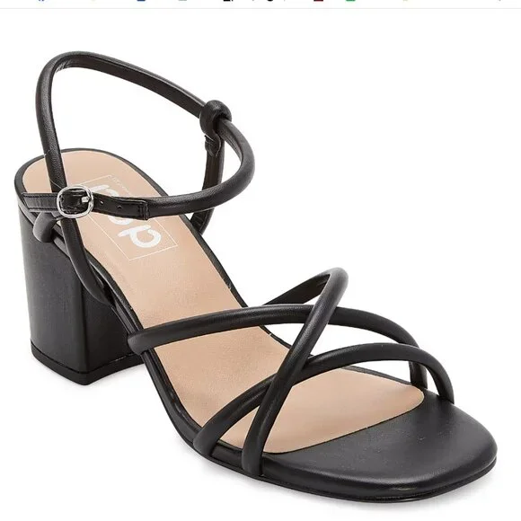 Sandalias De Tacón Cómodo Para Mujer Pop - Negro 10 Mediano | 885044264409 TRG187600781