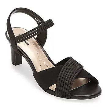 Sandalias De Tacón Nellie Para Mujer De East Fifth East 5Th - Negro 7 1/2 Mediano | 198272029222