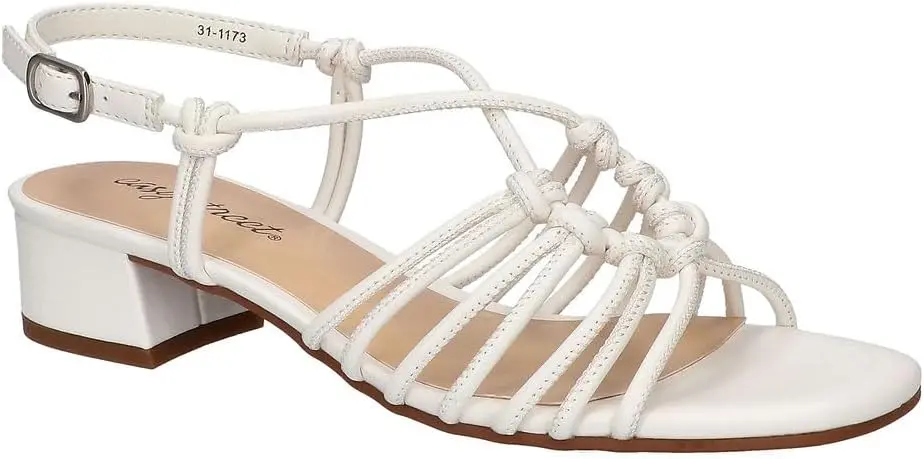 Sandalias De Tacón Sicilia Para Mujer Easy Street - Blanco 10 Mediano | 196371492503 TRG187603308