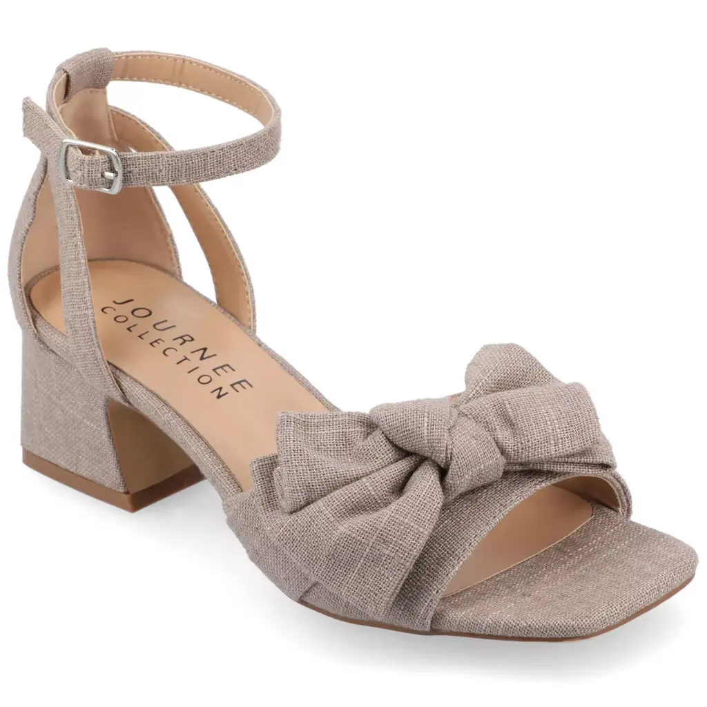 Sandalias De Tacón Zevi Para Mujer De La Colección Journee - Gris Topo 10 Mediano | 194379856365 TRG188552125