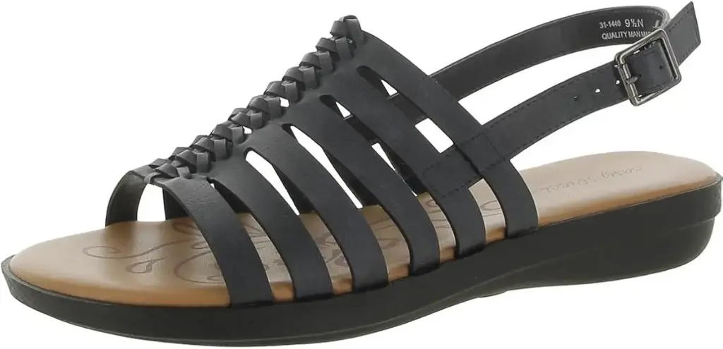 Sandalias De Tiras Ziva Para Mujer De Easy Street - Azul Marino, 8 1/2 De Ancho | 196371520459 TRG188382006