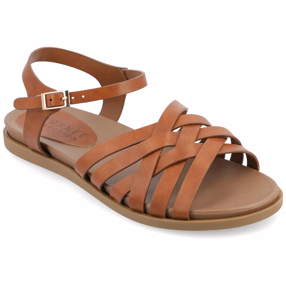 Sandalias Planas Con Correa Al Tobillo Kimmie De Journee Collection Para Mujer - Tan 10 Mediano | 52574613988 TRG188377013