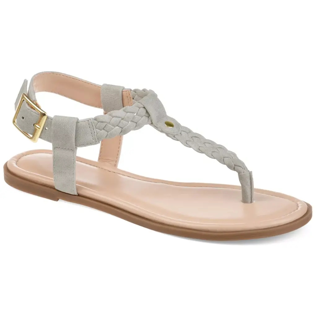 Sandalias Planas Con Tira Al Tobillo Genevive Para Mujer De La Colección Journee - Gris 12 Mediano | 52574610109 TRG187602164
