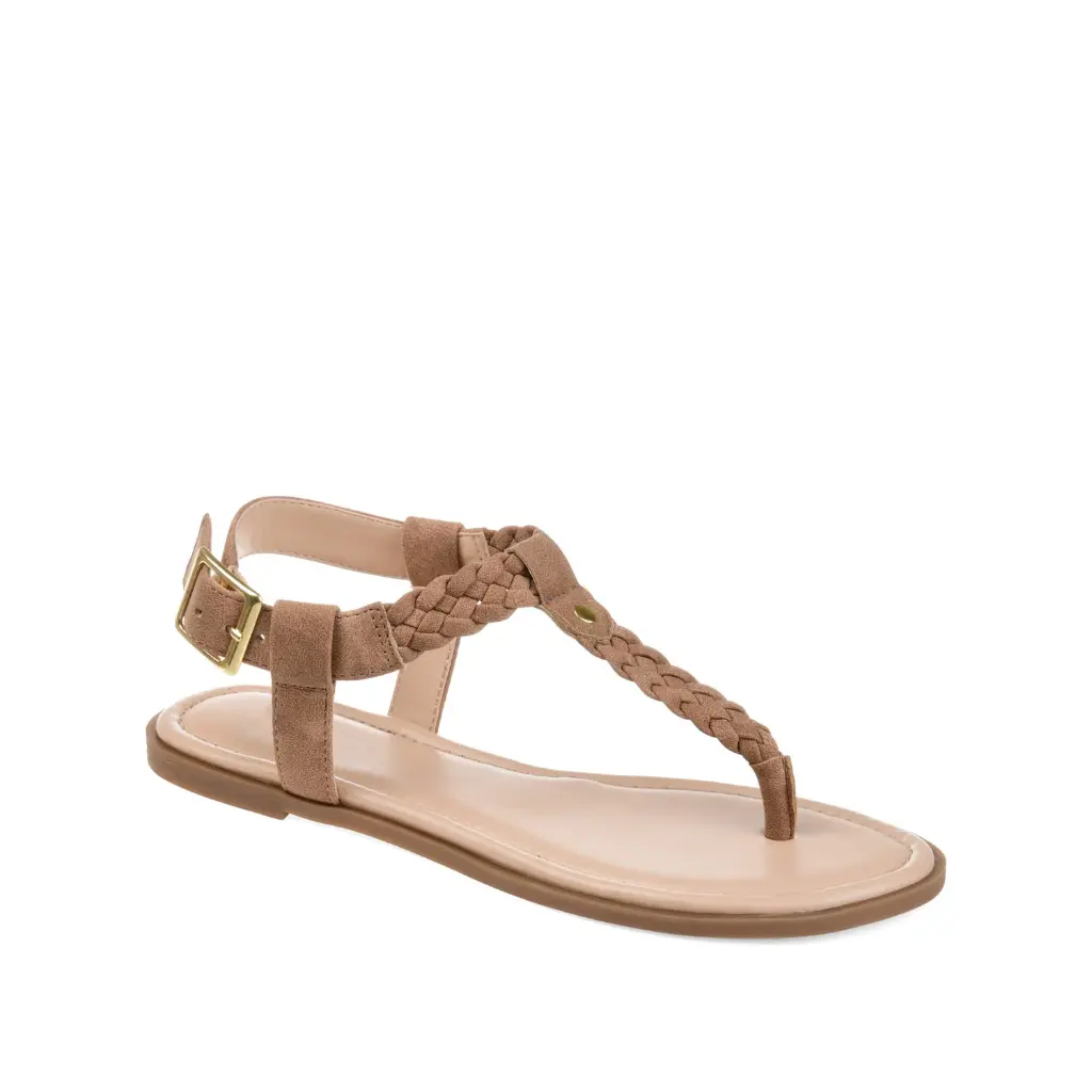 Sandalias Planas Con Tira Al Tobillo Genevive Para Mujer De La Colección Journee - Marrón 7 Mediano | 52574609813 TRG188575206