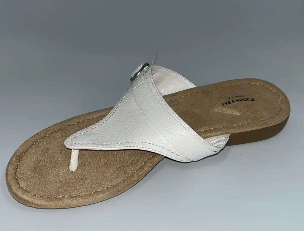 Sandalias Planas Con Tira En T Zan Para Mujer De St. John'S Bay - Blanco 12 Mediano | 198272118421 TRG188552121