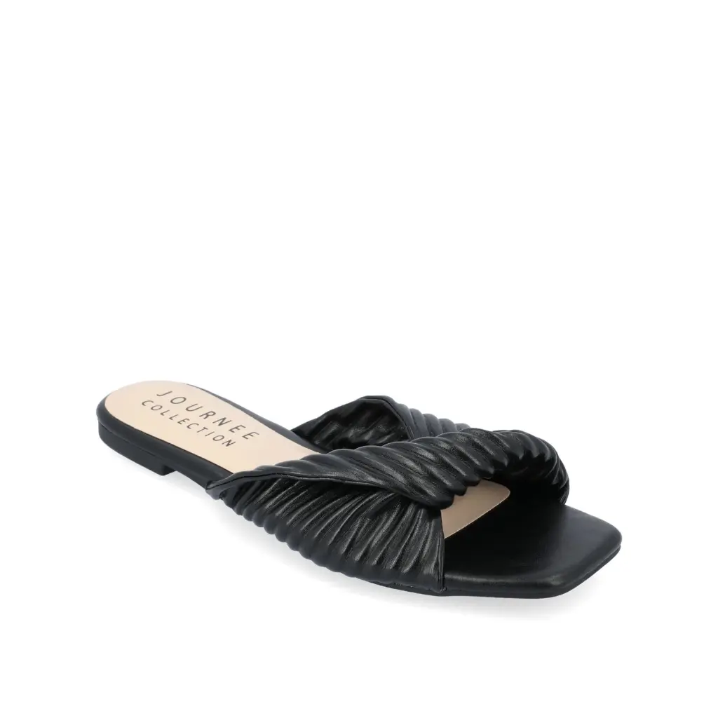 Sandalias Planas Emalynn Para Mujer De La Colección Journee - Negro 8 Mediano | 194593941045 TRG187797973