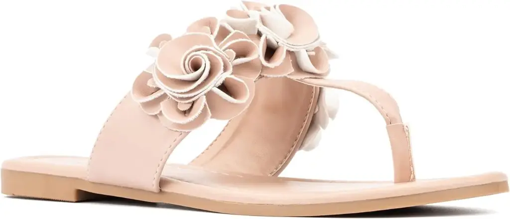 Sandalias Planas Liana De New York & Company Para Mujer - Piel, 8 1/2 Mediana | 193871304763 TRG187600796