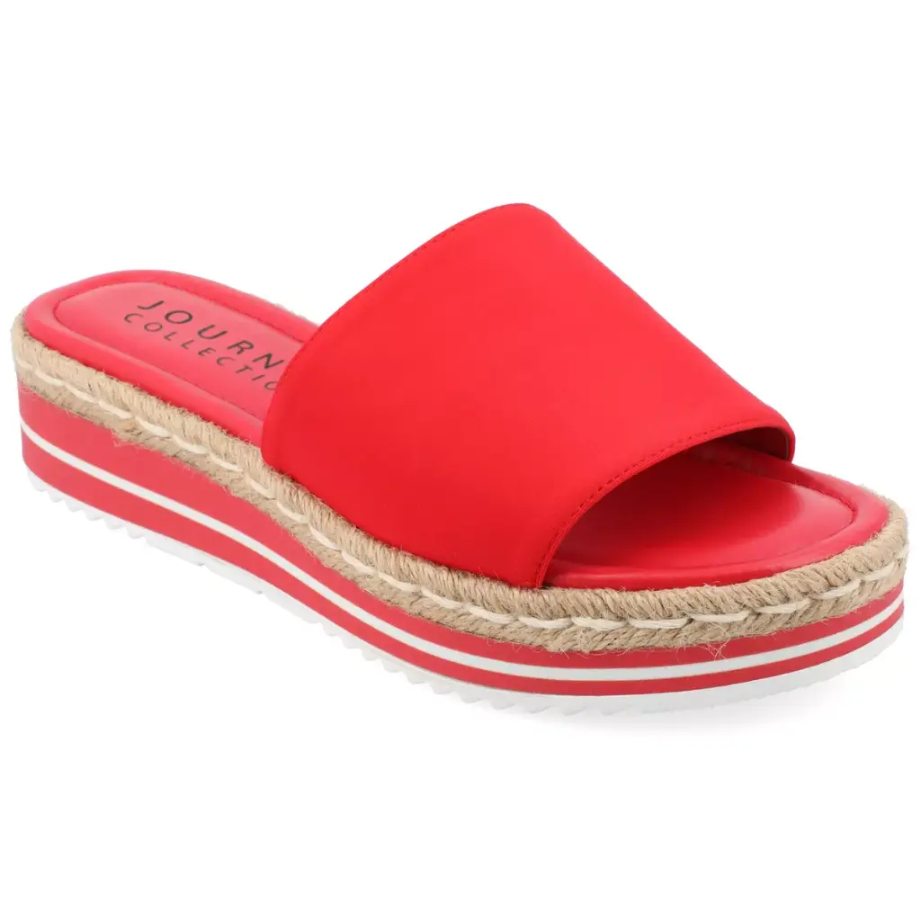 Sandalias Rosey Slide Para Mujer De La Colección Journee - Rojo 9 1/2 Ancho | TRG192805439
