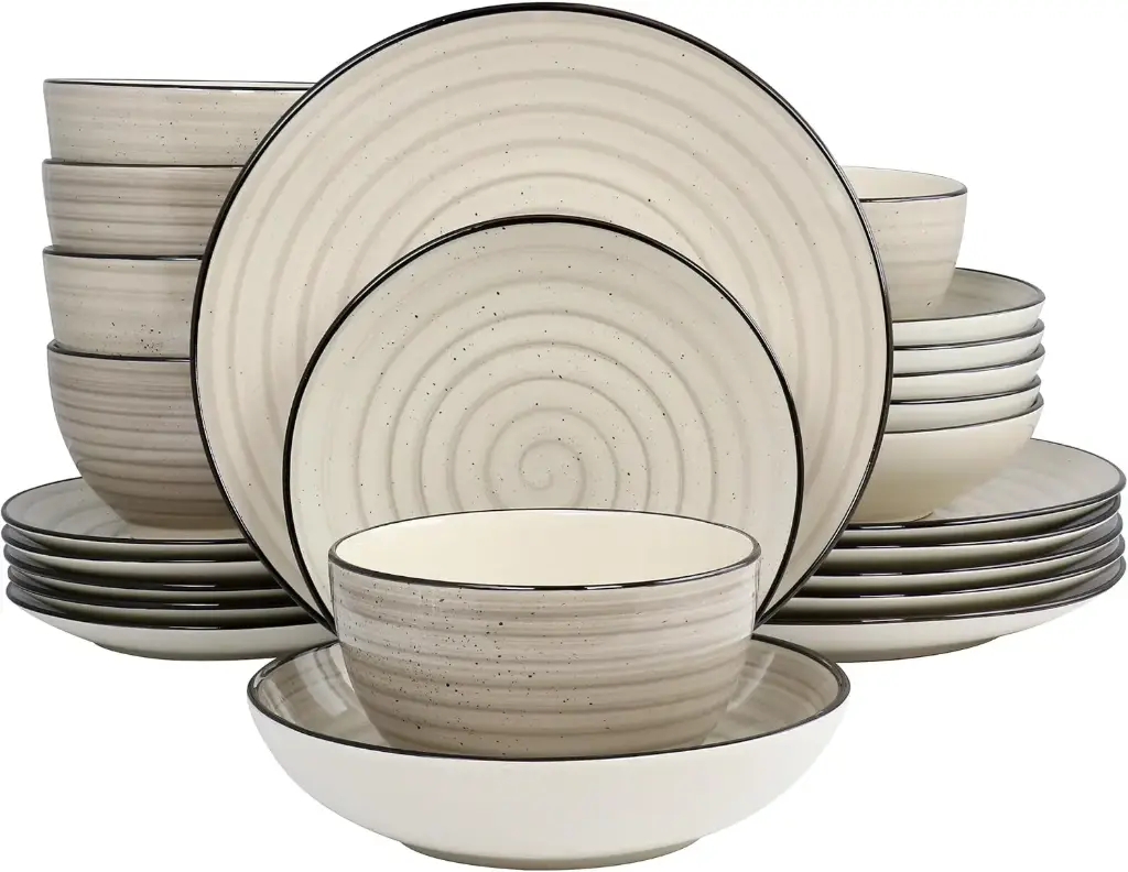Vajilla De Gres Elama De 24 Piezas 975120128M - Blanco | 840191206702 TRG190754352