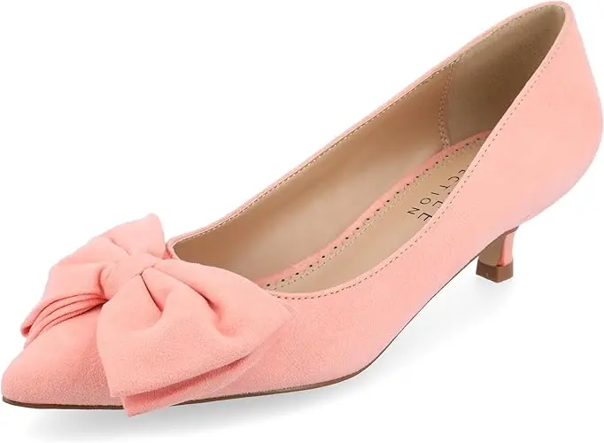 Zapatos De Salón Orana Para Mujer De La Colección Journee, Sin Cordones, Con Punta Puntiaguda Y Tacón Bajo - Coral 8 1/2 Mediano | TRG185052487