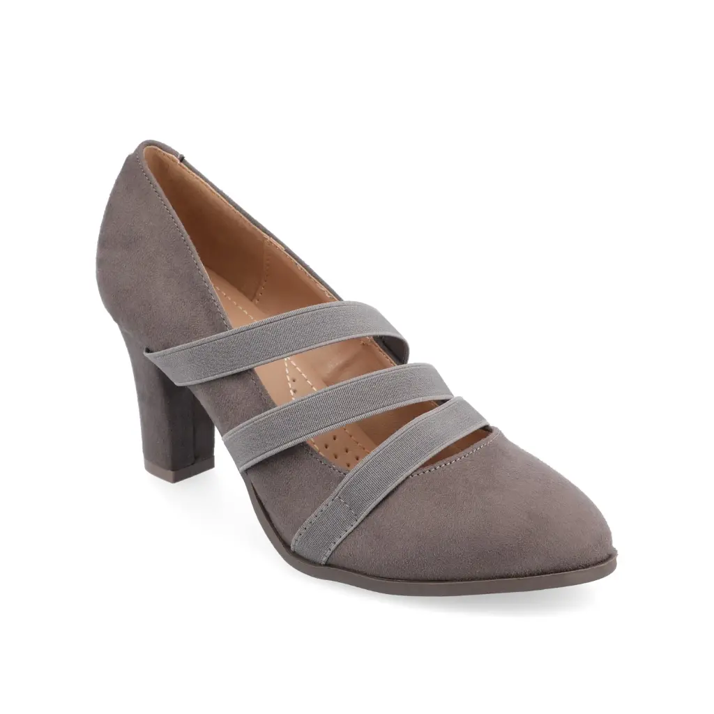Zapatos De Tacón Apilado Loren Para Mujer De La Colección Journee - Gris 8 Mediano | TRG191574839