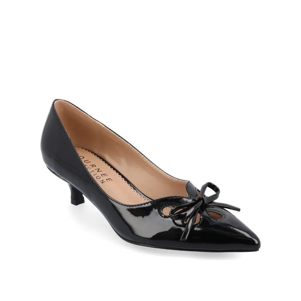 Zapatos De Tacón Bajo Con Punta Puntiaguda Lutana De Journee Collection Para Mujer - Negro, Talla 6 1/2 M | TRG191580568