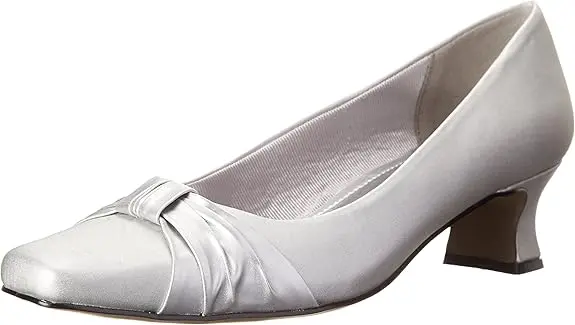 Zapatos De Tacón Bajo Easy Street Para Mujer - Slvr Satin 6 1/2 Mediano | TRG192807459