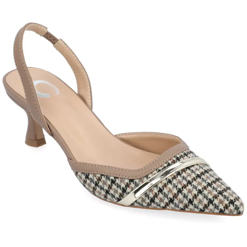 Zapatos De Tacón Bajo Nellia De Punta Puntiaguda Para Mujer De Journee Collection - Taupe 12 Medium | 194593927520 TRG188552639