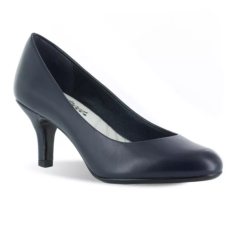 Zapatos De Tacón Cónico Easy Street Fabulous Para Mujer - Azul Marino, 7 1/2 De Ancho | 885660241907