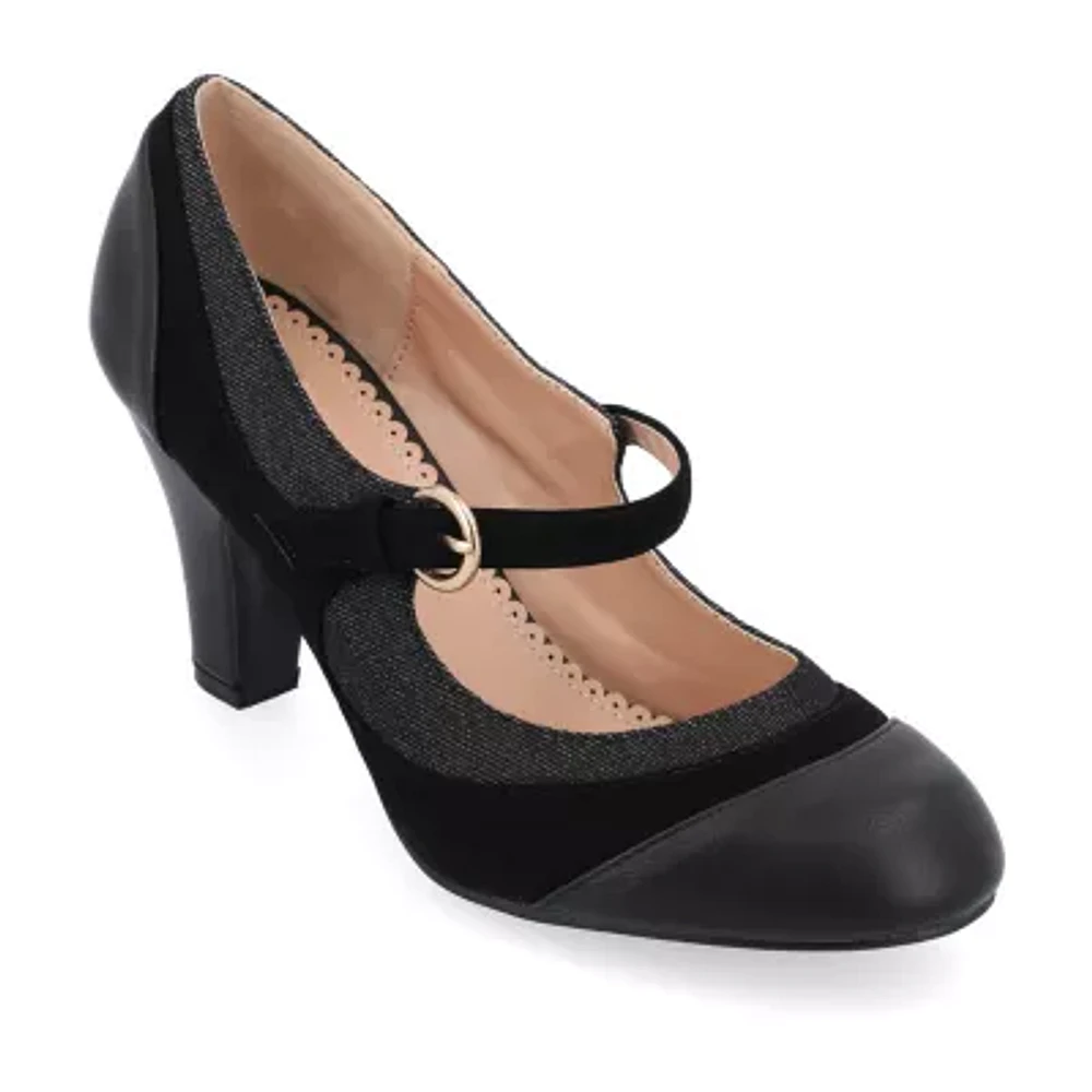 Zapatos De Tacón Cónico Siri Para Mujer De La Colección Journee - Negro, 8 Ancho | 194593638068 TRG187799110