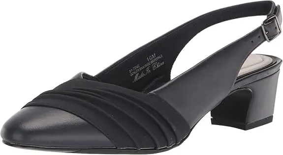 Zapatos De Tacón Cuadrado Bates Para Mujer De Easy Street - Azul Marino 9 Ancho | TRG192763074
