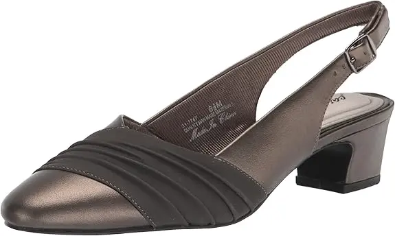 Zapatos De Tacón Cuadrado Bates Para Mujer De Easy Street - Gris Peltre, 7 De Ancho | TRG191575758