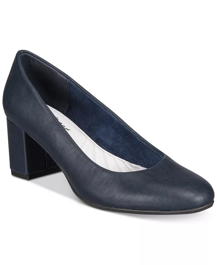 Zapatos De Tacón Cuadrado Easy Street Para Mujer - Azul Marino 7 Ancho | TRG180841822